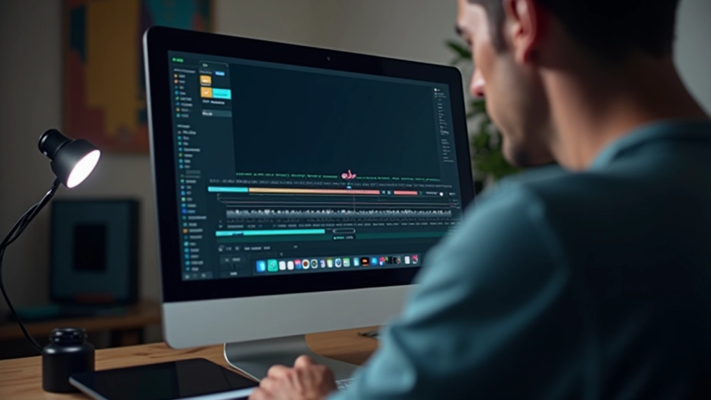 Timeline editor de animação mostrando múltiplas keyframes e efeitos de motion design