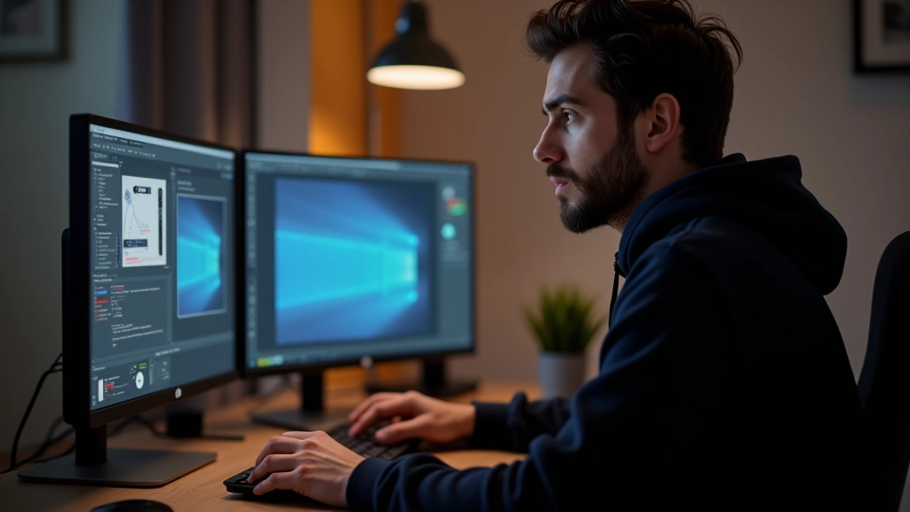 Designer trabalhando em software de animação com múltiplas timelines abertas, mostrando transições suaves entre frames de movimento